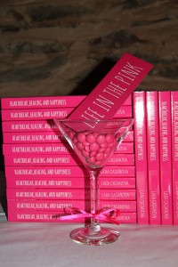 Book with martini glass